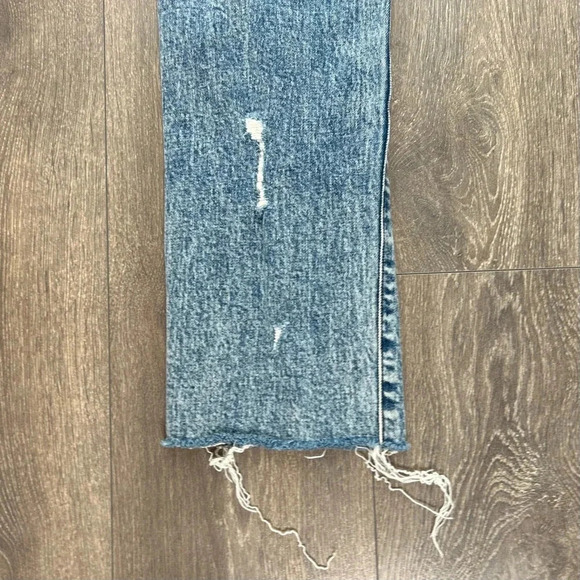 Paige Monica Jeans denim Straight Leg Frayed Hem Westlyn Distressed Size 27 - Picture 9 of 14